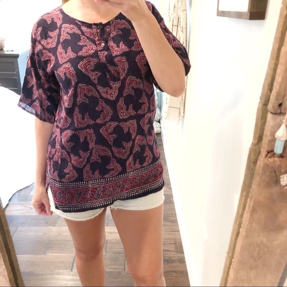 Medium boho coastal summer blouse - Picture 1 of 4